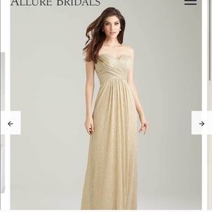 Champagne Allure Bridals Bridesmaid Dress